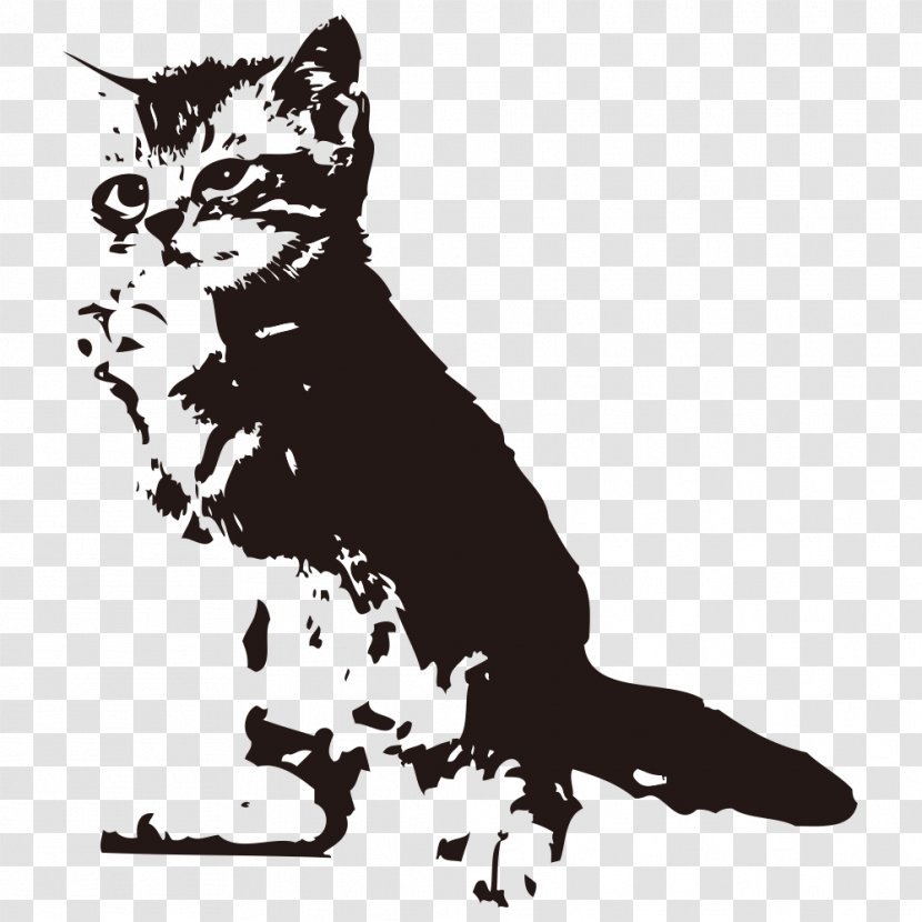 Cat Silhouette - Tail - Kitten Printing Transparent PNG