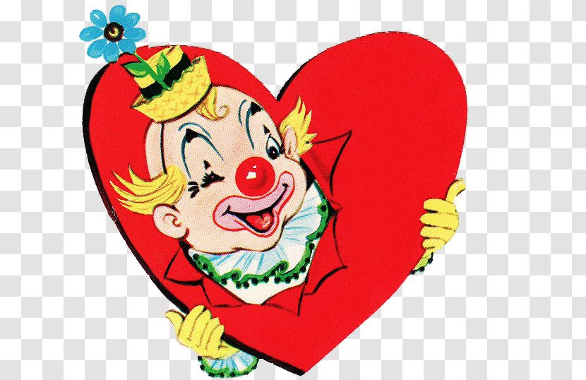 Clown Valentine's Day Character Clip Art - Silhouette Transparent PNG