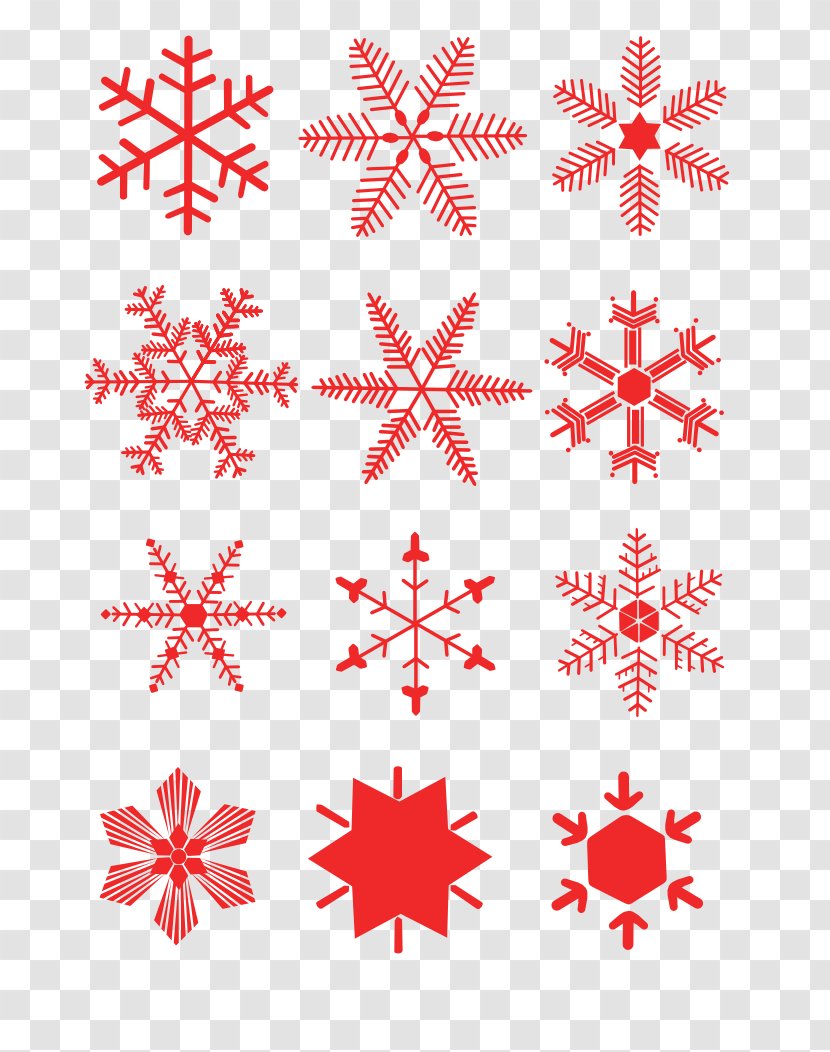 Snowflake Clip Art - Point - Red Cliparts Transparent PNG