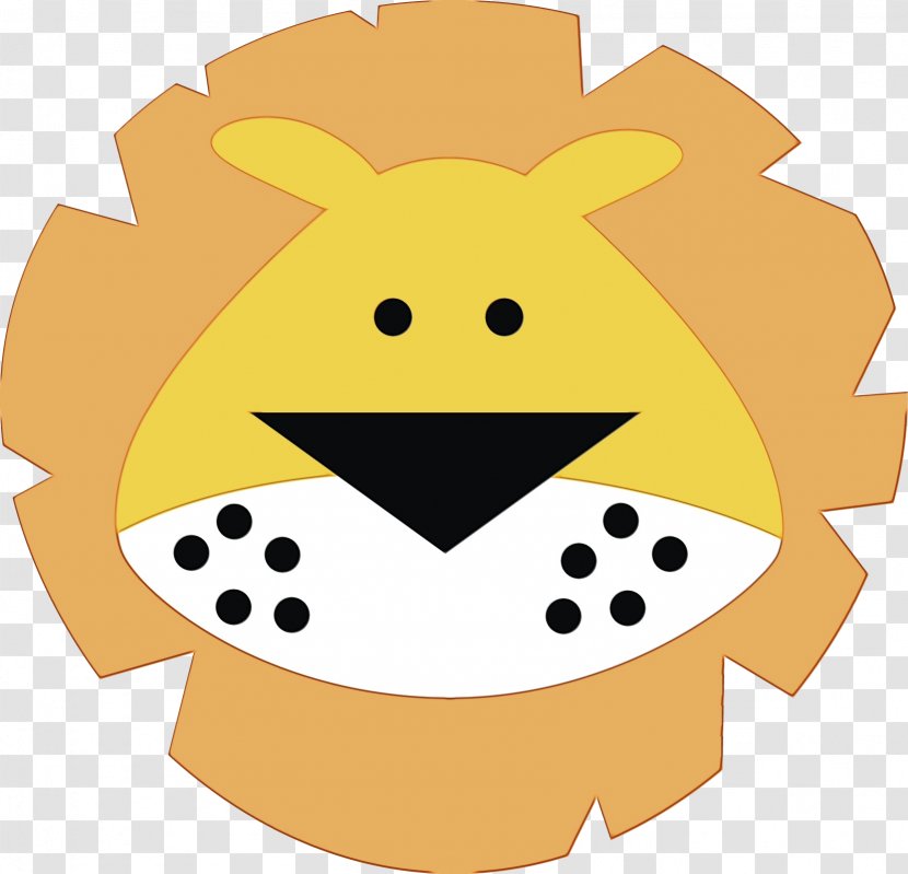 Lion Face Cuteness Silhouette Transparency - Side Dish - Fruit Smiley Transparent PNG