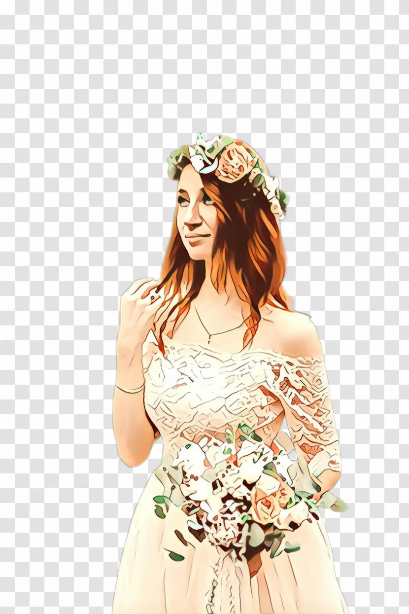 Floral Flower Background - Headband - Bride Transparent PNG