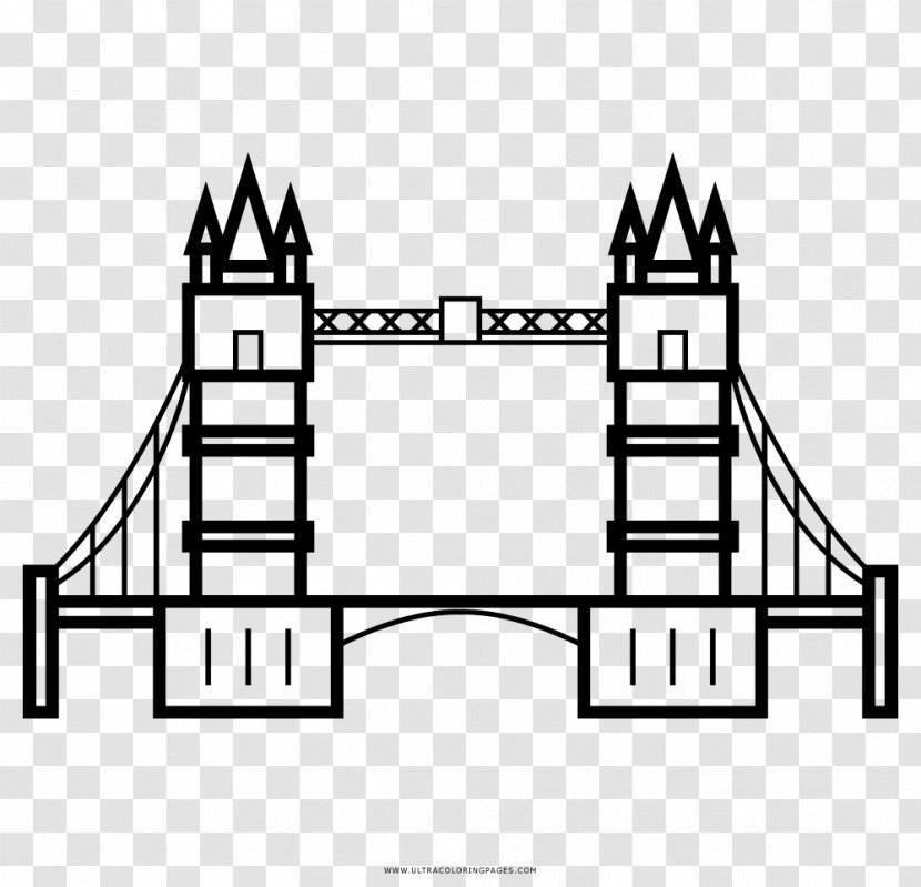 Tower Bridge London Of Drawing - Diagram Transparent PNG