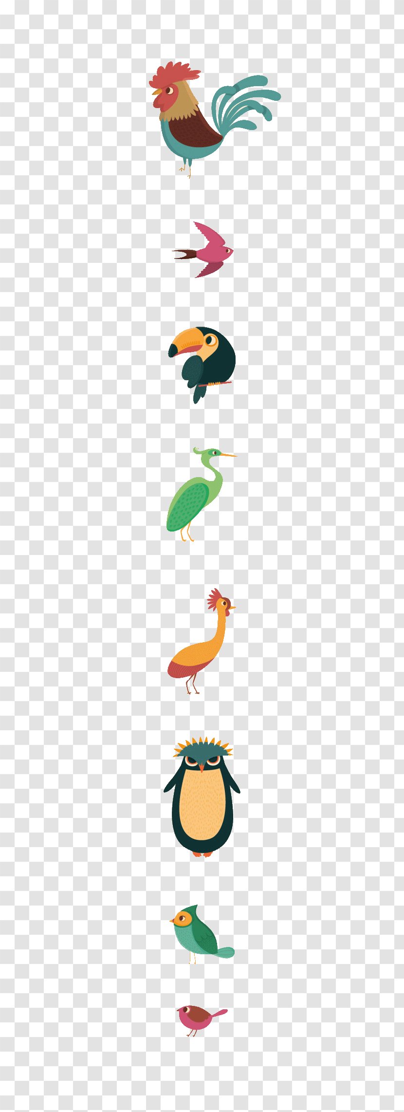 Bird Drawing Illustration - Area - FIG Cute Cartoon Animals Transparent PNG