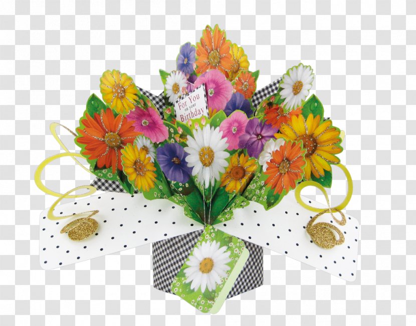 Greeting & Note Cards Gift Birthday Flower 3D Pop Up Card - Bouquet Transparent PNG