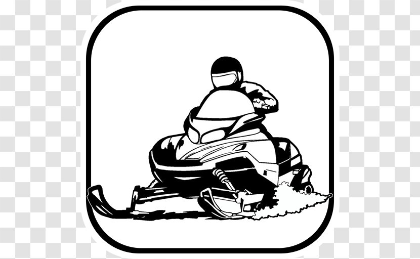 Snowmobile Sticker Decal Mode Of Transport Car - Monochrome Photography Transparent PNG