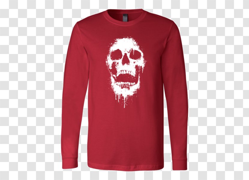 Skull Art Long-sleeved T-shirt Calavera - Neck Transparent PNG
