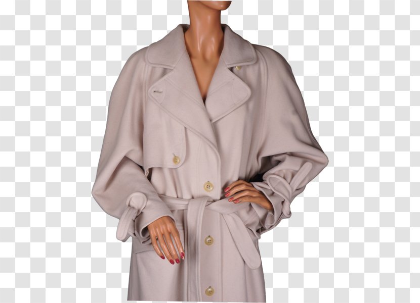 Trench Coat Escada Wool Sleeve Robe - Off White Sweater Transparent PNG
