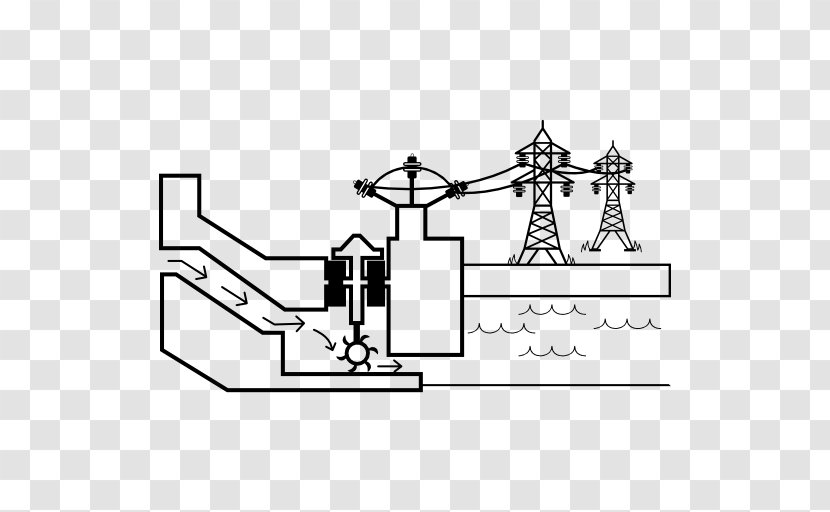 Hydroelectricity Hydropower Transmission Tower - Energy - Technology Sense Line Transparent PNG