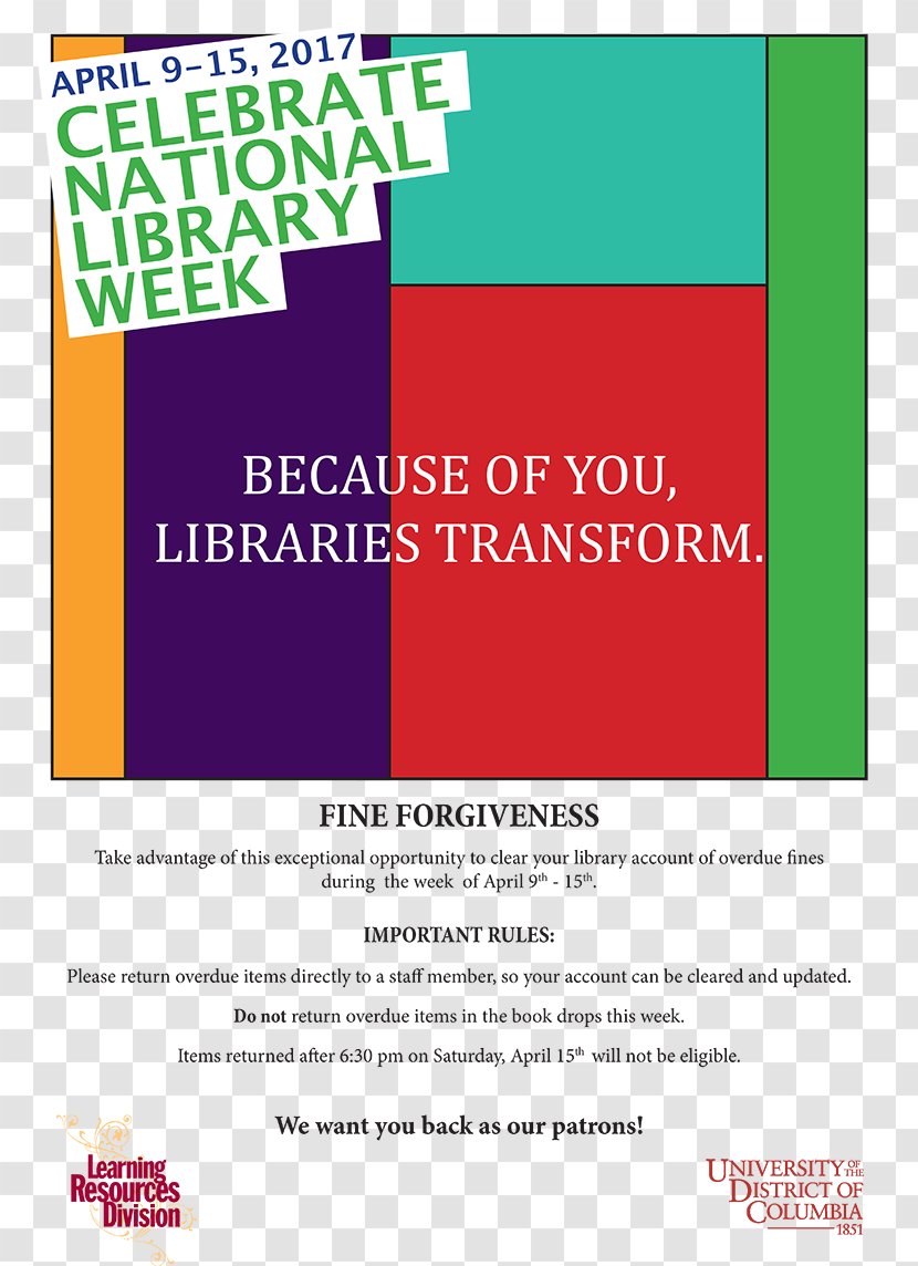 University Of The District Columbia National Library Week American Association Law College - Calendar - Workers Day Transparent PNG