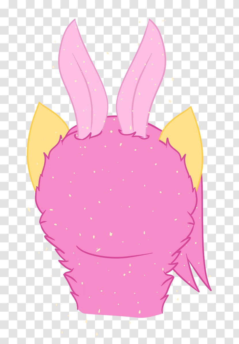 Rabbit Easter Bunny Clip Art Illustration Pink M - Magenta - Back Of Head Transparent PNG