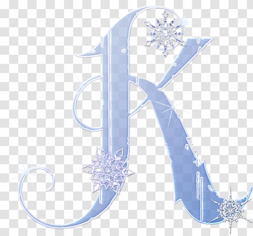 Alphabet Letter K Cursive Symbol - Decoupage - Flocon Transparent PNG