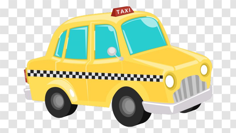 Taxi Yellow Cab Clip Art Image Transparent PNG