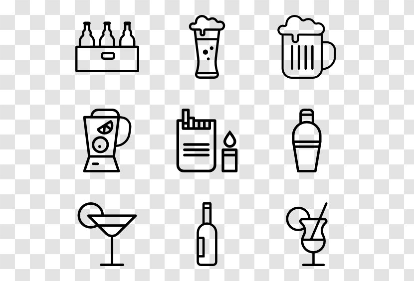 Symbol Drawing Clip Art - Black - Beer Party Transparent PNG