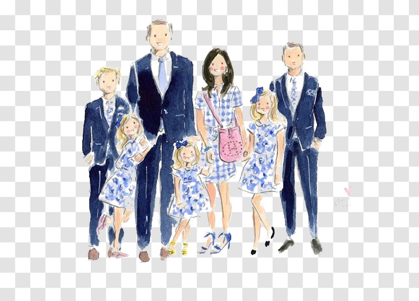 Family Drawing Illustration - Fashion Transparent PNG