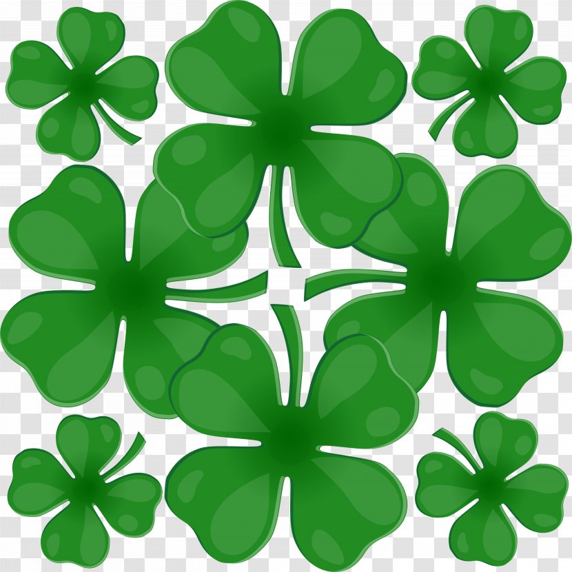 Four-leaf Clover Shamrock Clip Art - Saint Patrick Transparent PNG