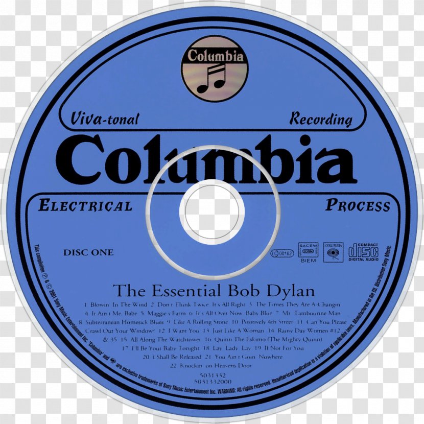 Compact Disc Time Out Of Mind Product Brand Disk Storage - Bob Dylan Transparent PNG