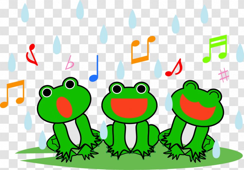 Frog Song Choir East Asian Rainy Season Illustration - Cartoon - Singing Transparent PNG