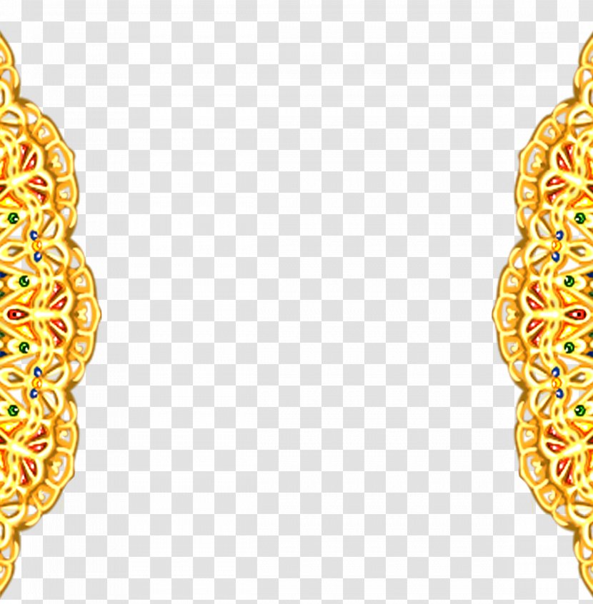 Poster Graphic Design - Symmetry - Gold Diamond Decorative Pattern Transparent PNG