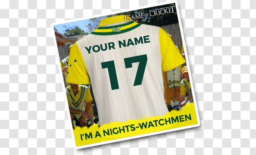 T-shirt Product Brand - Tshirt - Cricket Jersey Transparent PNG