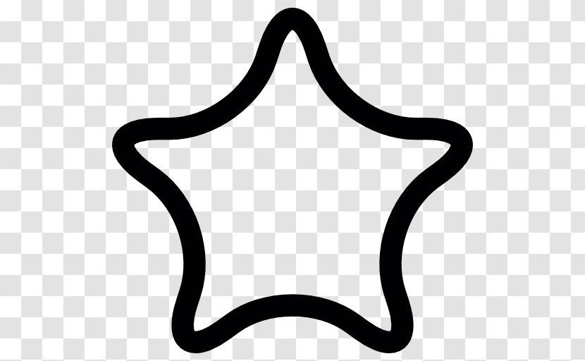 Symbol Five-pointed Star - Black And White - Shape Transparent PNG