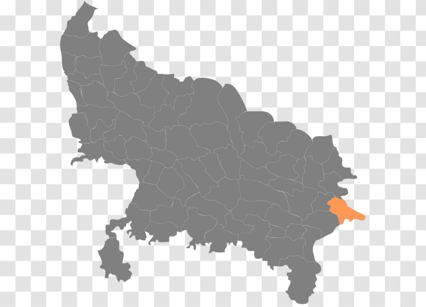 Lucknow Aligarh, Uttar Pradesh Kasganj Barabanki District Blank Map - India Transparent PNG