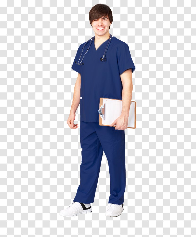 Sleeve Scrubs Uniform T-shirt Medical Assistant - Male Nurse Transparent PNG