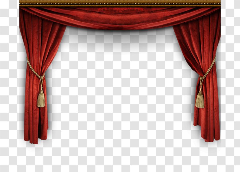 Curtain Light - Room - Red Curtains Transparent PNG