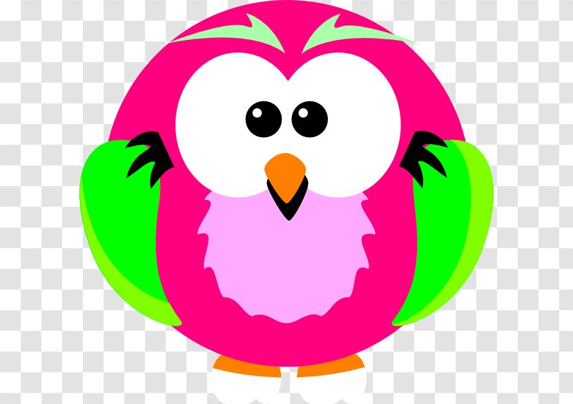 Free Owl Clip Art - Pnk - Pink Transparent PNG