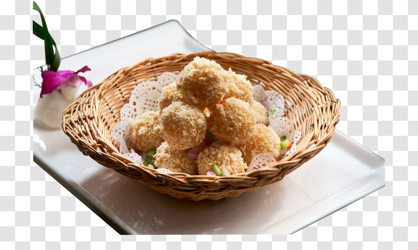 Vegetarian Cuisine Asian Potato Breakfast Tofu - Finger Food - Salt And Pepper Ball Transparent PNG