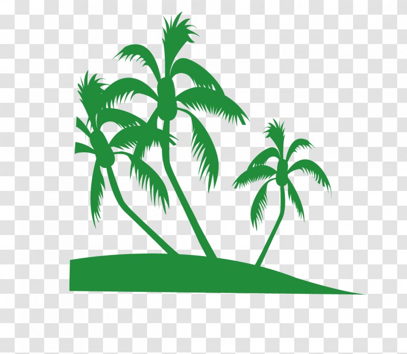 Africa Euclidean Vector - Cartoon Illustration Of Green Coconut Trees Transparent PNG