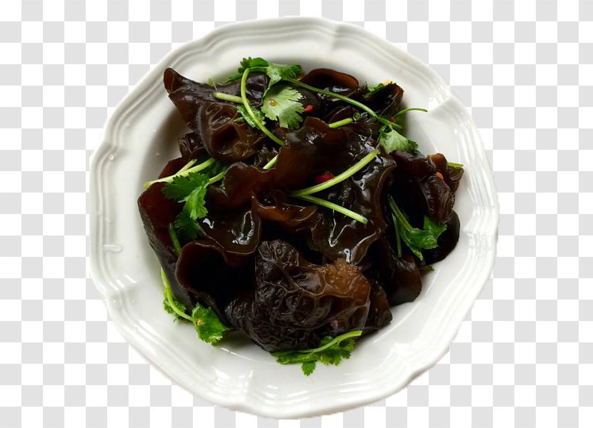 American Chinese Cuisine Daube Mashed Potato Parsley - Cloud Ear Fungus - Salad Black Transparent PNG