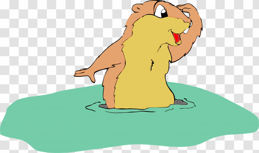 Cartoon Groundhog Animal Figure Marmot Tail Transparent PNG