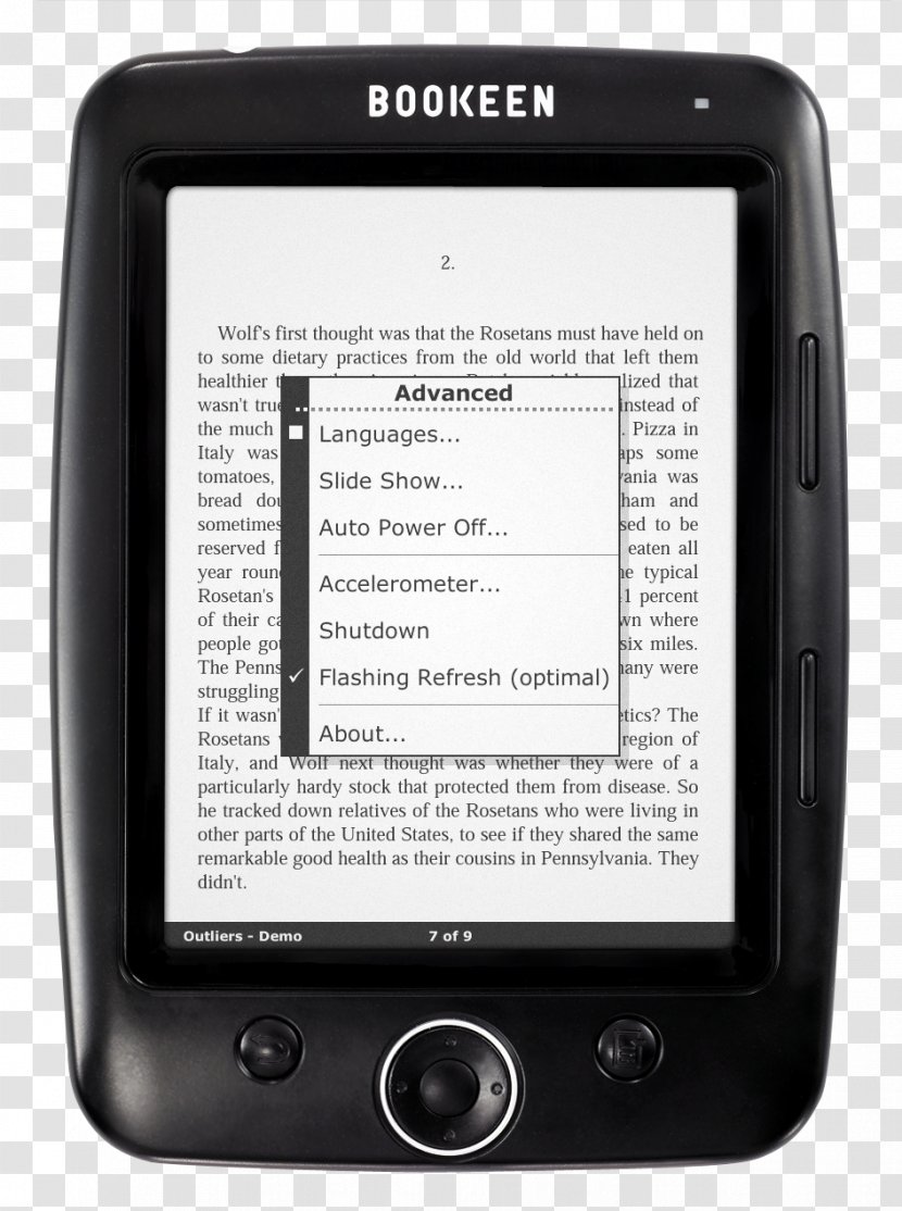 Feature Phone Sony Reader Bookeen E-Readers Cybook Opus - Tolino - Book Transparent PNG