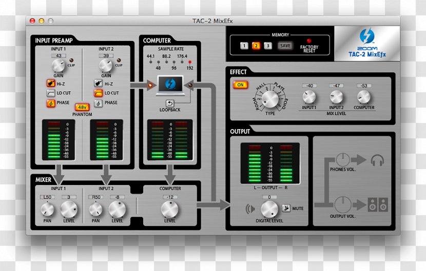 Laptop Thunderbolt Zoom TAC-2R Audio - Software Transparent PNG