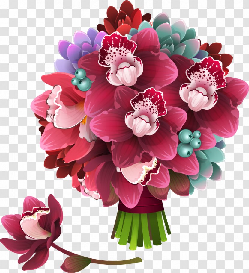 Flower Bouquet Floral Design - A Of Flowers Vector Transparent PNG