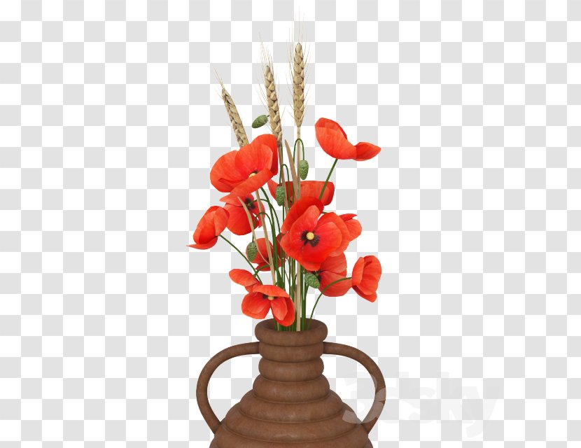 Floral Design Vase Flower Bouquet Cut Flowers - Plants - Coquelicot Transparent PNG