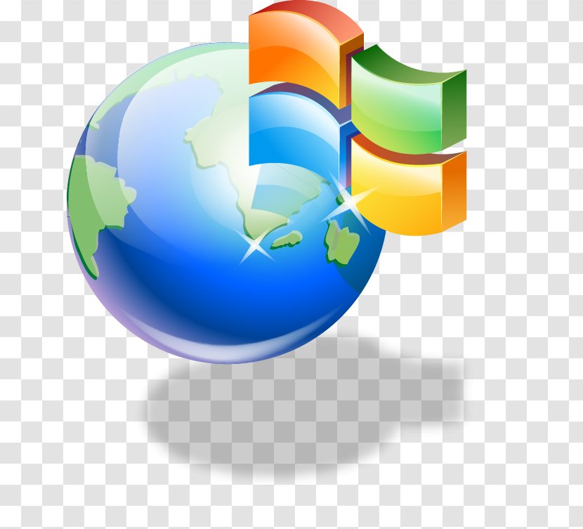 Microsoft Technology Icon - Sphere - Logo Painted Blue Circular Pattern Transparent PNG
