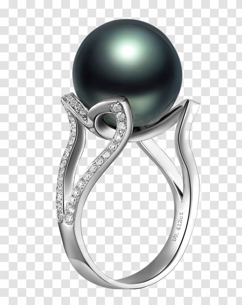 Pearl Silver - Black Jewelry Transparent PNG