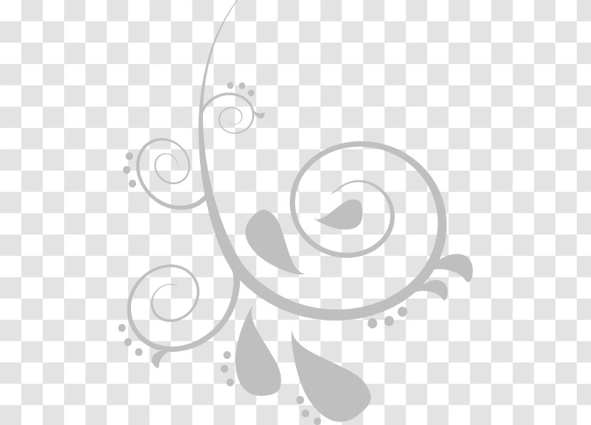 White Silver Clip Art - Crescent - Swirls Transparent PNG
