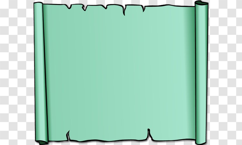 Scroll Clip Art - Green - Parchment Background Transparent PNG
