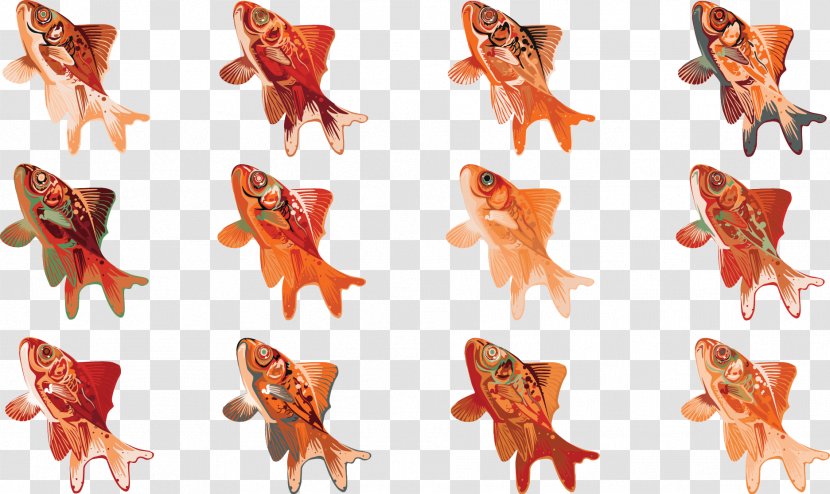 Animal Figurine Fairy Organism Legendary Creature - Orange - Goldfish Transparent PNG
