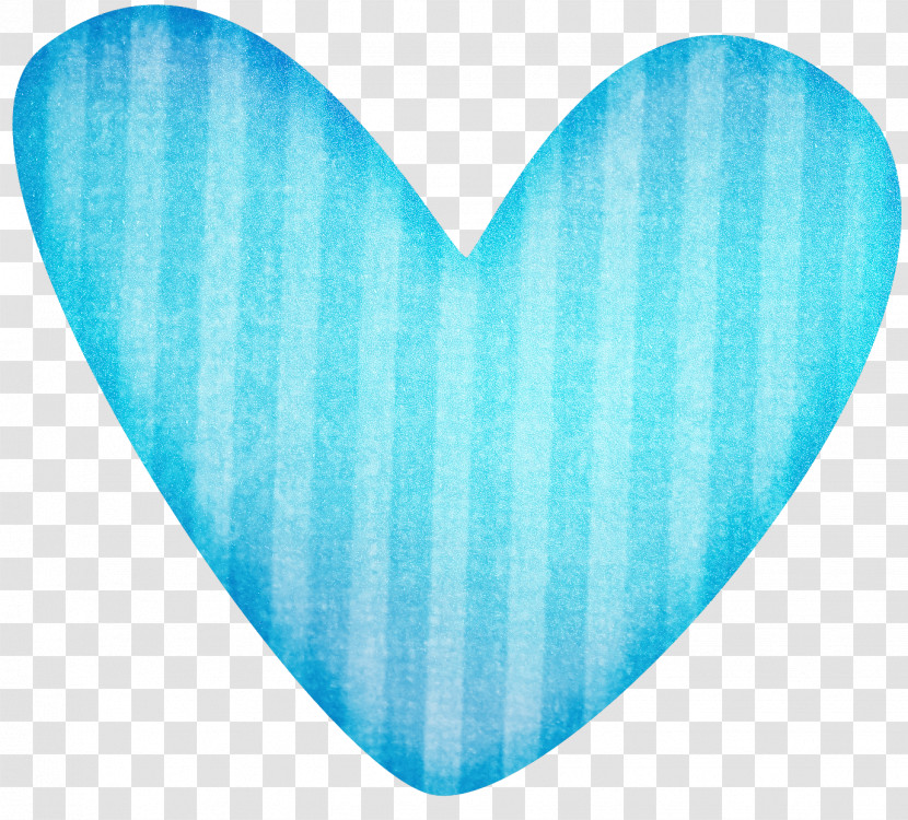 Aqua Heart Turquoise Teal Azure Transparent PNG
