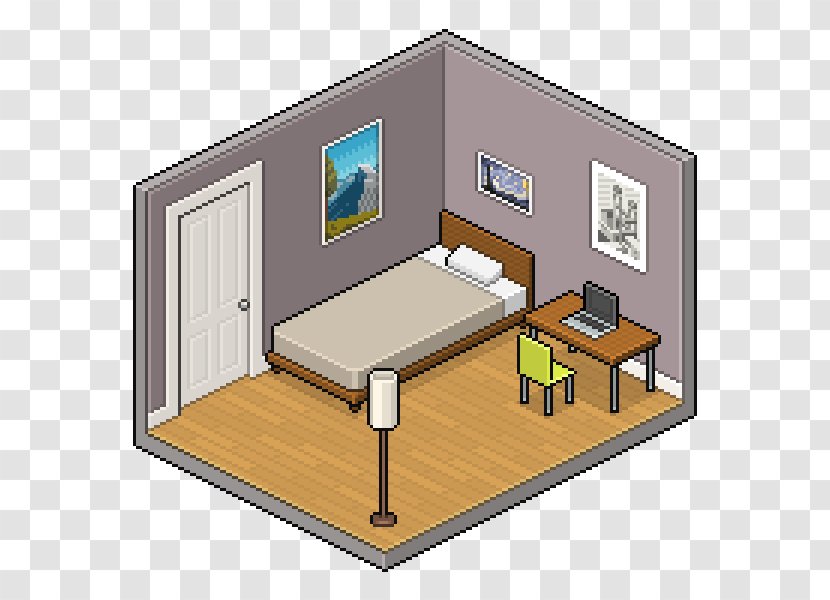 Pixel Art Isometric Projection Building Interior Design Services Video Game Graphics - Room Transparent PNG