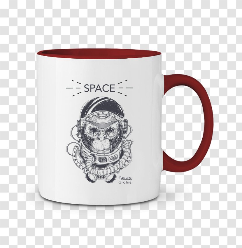 Astronaut Drawing Outer Space Zazzle - Drinkware - Monkey Transparent PNG
