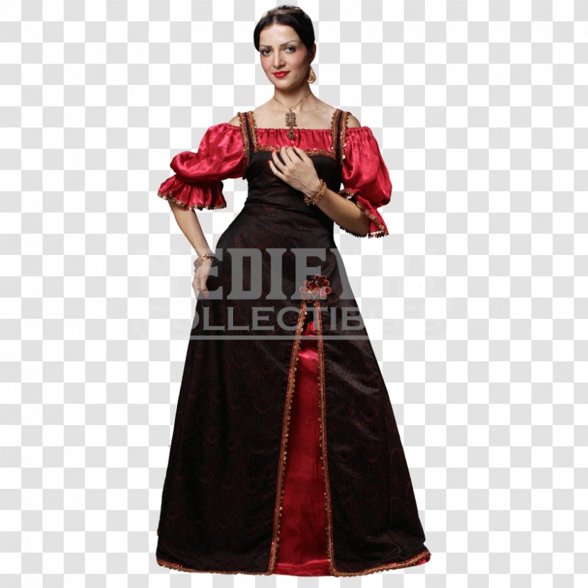 Gown Dress Clothing Costume Bodice - Princess Line - Renaissance Transparent PNG