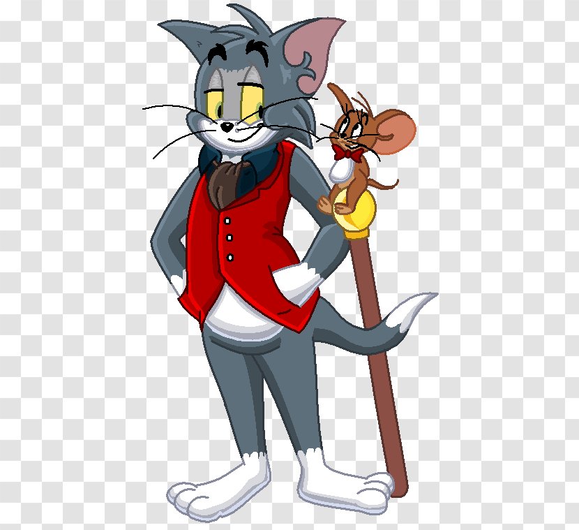 Tom Cat And Jerry In Fists Of Furry Mouse Clip Art - Mythical Creature Transparent PNG