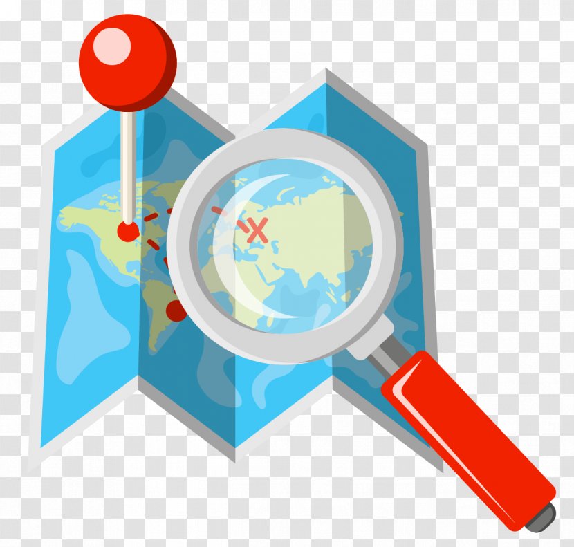 World Map Magnifying Glass - Vector - Looking For A With Transparent PNG