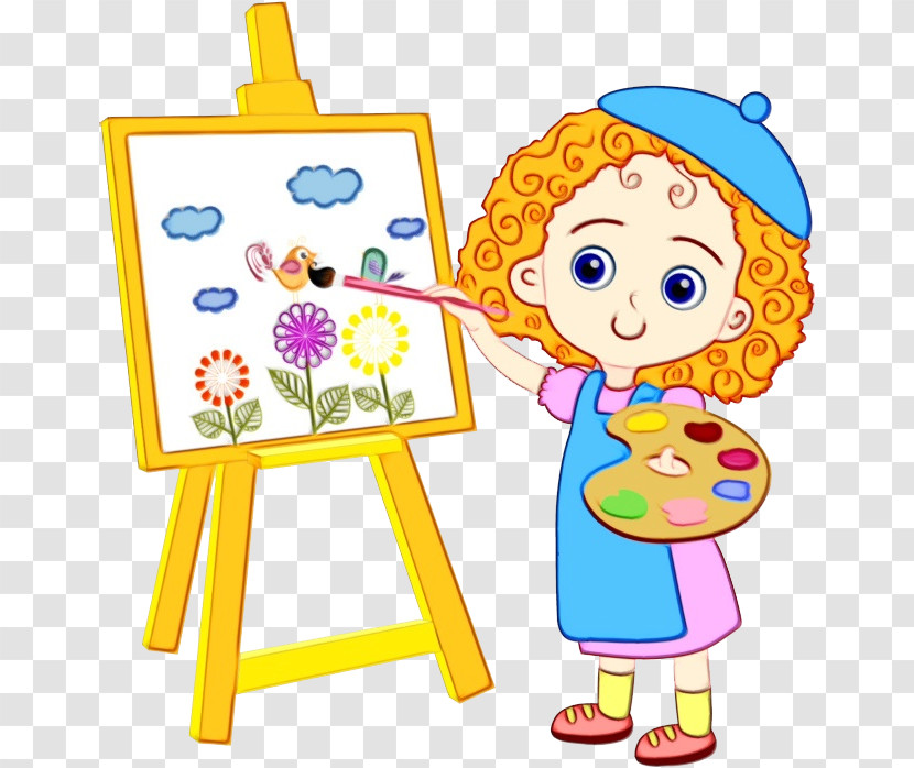 Easel Child Art Child Transparent PNG