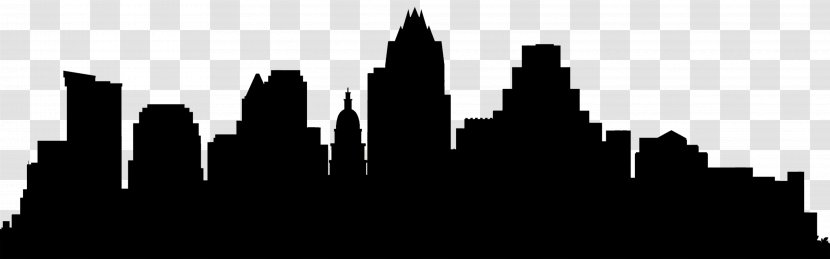 Austin Skyline Silhouette Royalty-free - Monochrome Photography - City Transparent PNG