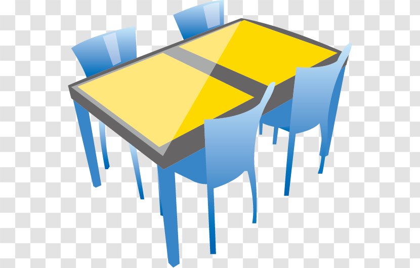 Table Chair - Yellow - Vector And Chairs Transparent PNG